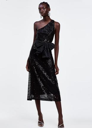 Платье ассиметричное  zara размер s-m