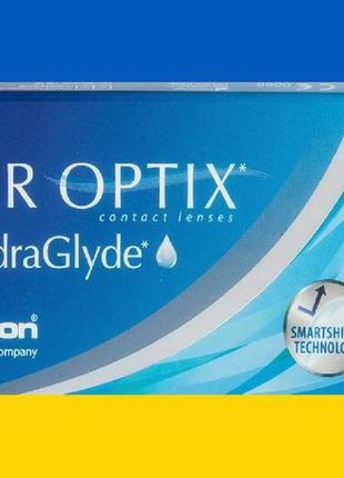 Линзы alcon air optix plus hydraglyde 3 шт, діоптрія +2,5