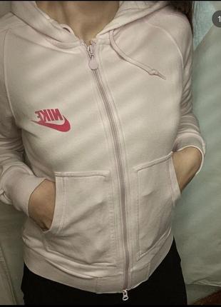 Толстовка розовая зип худи nike