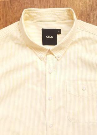 Теніска жовта біла asos 100% бавовна англія l xl