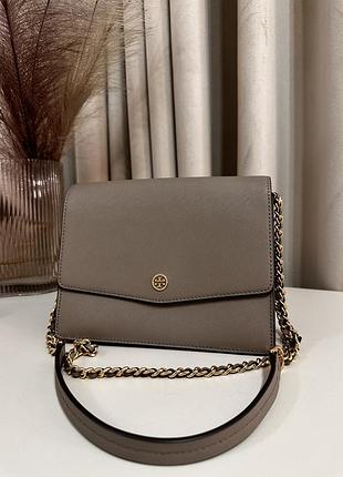 Кожаная сумка-клатч tory burch