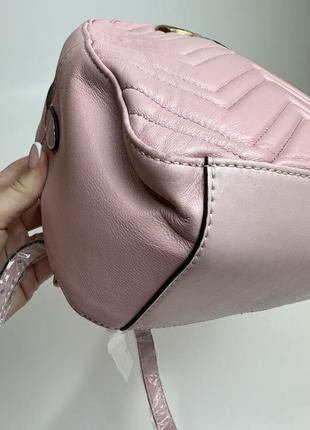 Пудровий рюкзак наплічник gucci, натуральна шкіра9 фото