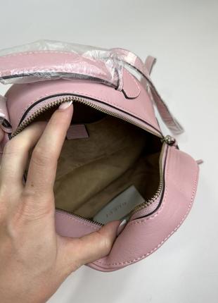 Пудровий рюкзак наплічник gucci, натуральна шкіра10 фото