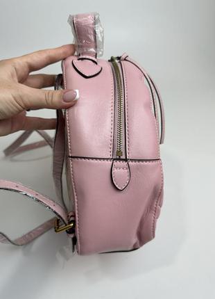 Пудровий рюкзак наплічник gucci, натуральна шкіра7 фото