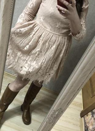 Новое кружевное платье по колено 48 -50р reserved1 фото