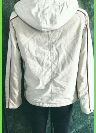Короткая теплая зимняя спортивна женская куртка капюшон р.xs, s zara5 фото