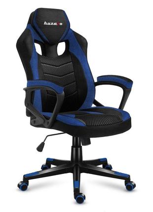 Комп'ютерне крісло для геймера huzaro force 2.5 чорно-синє1 фото
