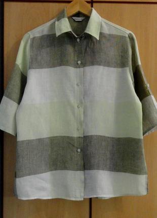 Супер брендова сорочка блуза блузка льон