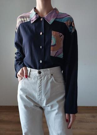 Винтажная блуза с акцентными деталями5 фото