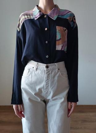Винтажная блуза с акцентными деталями3 фото