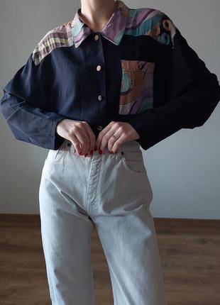 Винтажная блуза с акцентными деталями1 фото