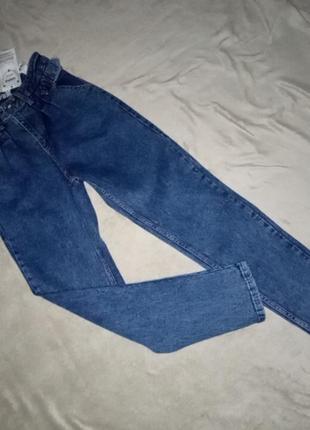 Женские синие стрейчевые джинсы мом 27