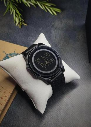 Спортивний чоловічий годинник skmei 1206 all black водостійкий наручний кварцевий