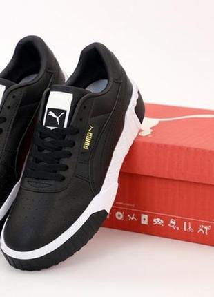 Puma cali black white, чоловічі кросівки пума весна-осінь1 фото