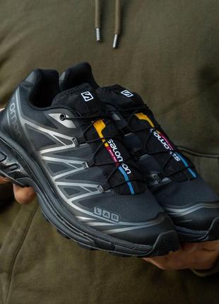 Чоловічі кросівки salomon xt-6 adv all black 40-41-42-43-44-45