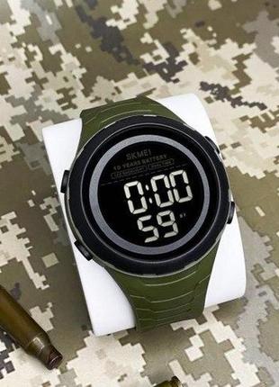 Годинники спортивні skmei з 10 річною батареєю 1675ag army green3 фото