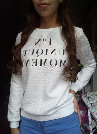 Тёплая кофта, джемпер, свитшот, кофточка, кофта в цветочный принт, толстовка