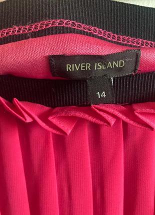 Плиссированная юбка макси цвета фуксии river island в размере l2 фото