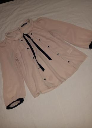 Нежная шифоновая базовая блуза блузка6 фото