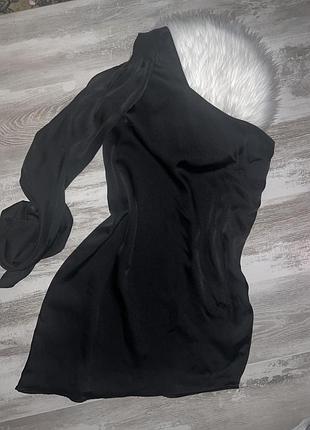 Платье на одно плечо нарядное вечернее  смотрите фото zara