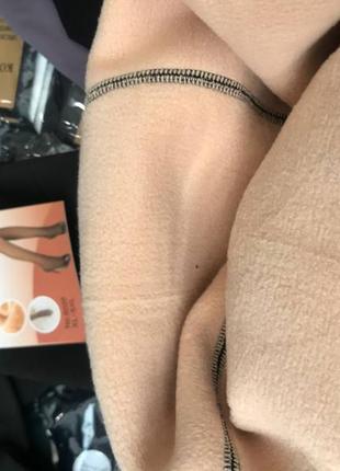 Термические прозрачные флисовые колготки утепленные беж серые черные