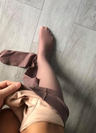 Термические прозрачные флисовые колготки утепленные беж серые черные