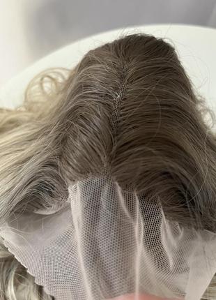 Парик термостойкая блонд на сетке, имитация кожи головы, premium качество3 фото