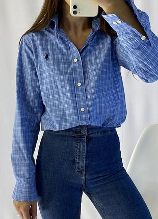 Рубашка в клетку ralhf lauren унисекс