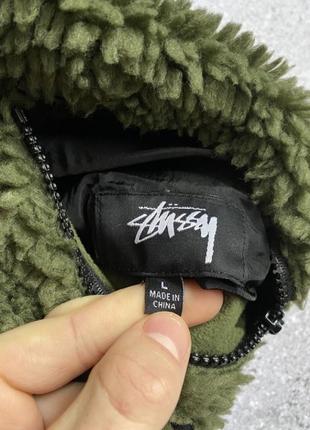 Двухстороння куртка stussy . шерпа стусси . шерпа stussy6 фото