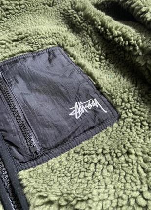 Двухстороння куртка stussy . шерпа стусси . шерпа stussy5 фото