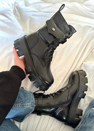 Ботинки женские boyfriend boots black