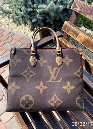 Шоппер женский двусторонний коричневая сумка в стиле louis vuitton женская сумка в стиле люи виттон