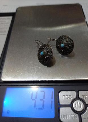 Серьги, мельхиор, ссср