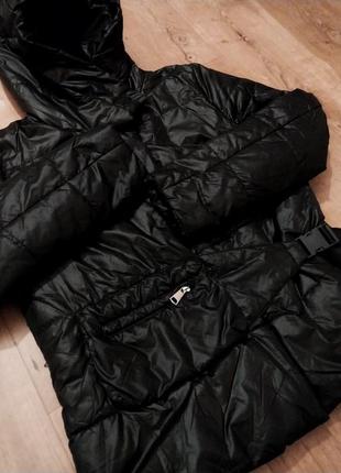 Стильная однотонная женская куртка осень стёганая женская куртка с капюшоном классическая женская куртка5 фото