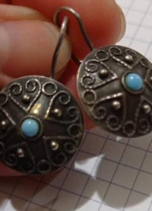 Серьги, мельхиор, ссср