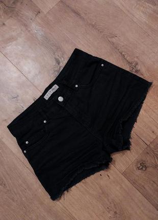 Актуальные удобные черные женские шорты джинс летние женские шорты на лето однотонные женские шорты лето3 фото