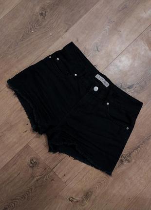 Актуальные удобные черные женские шорты джинс летние женские шорты на лето однотонные женские шорты лето2 фото