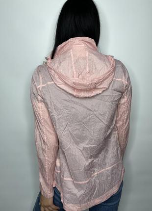 Женская ветровка куртка розовая квадратик2 фото