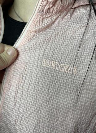 Женская ветровка куртка розовая квадратик4 фото