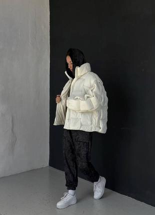 Женская зимняя куртка пуховик свободного кроя оверсайз до -30⁰с❄️3 фото