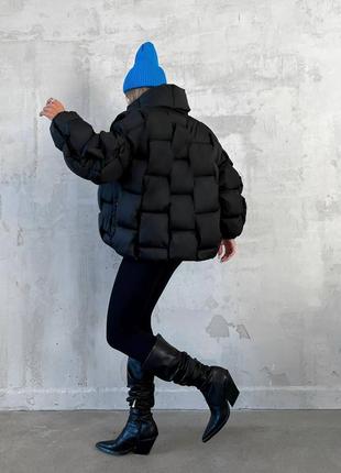 Женская зимняя куртка пуховик свободного кроя оверсайз до -30⁰с❄️4 фото