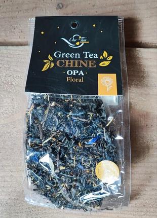 Чай зеленый листовой chine opa floral 70 г1 фото