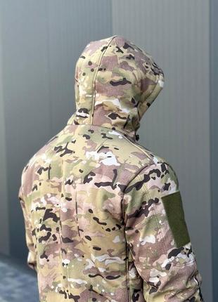 Куртка софтшелл мультикам осень флисовая теплая, куртка тактическая softshell multicam мультикам soft shell3 фото