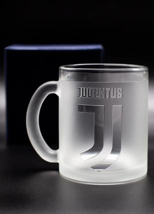 Подарочная чашка для чая и кофе 320 мл с гравировкой fc juventus фк ювентус