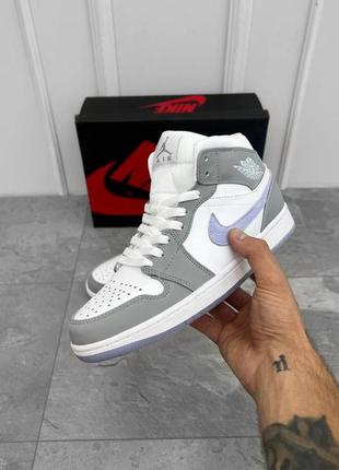 Кроссовки nike air jordan retro grey/white