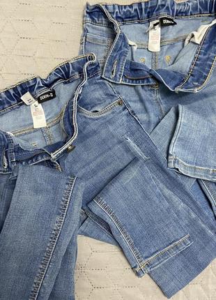 Голубые джинсы узкачи, скинни, skinny tu 128,134,140 на 6/7/8/9 лет.7 фото