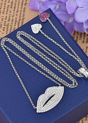 Кулон великі білі губи апм монако