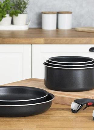 Набір сковорідок tefal ingenio xl force l1589053  (4 предмети)4 фото