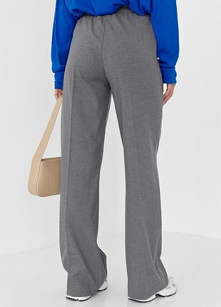 Женские брюки на резинке со стрелками - темно-серый цвет, xl (есть размеры)