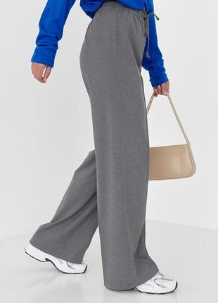 Женские брюки на резинке со стрелками - темно-серый цвет, xl (есть размеры)